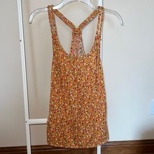 American Rag floral racer back tank top